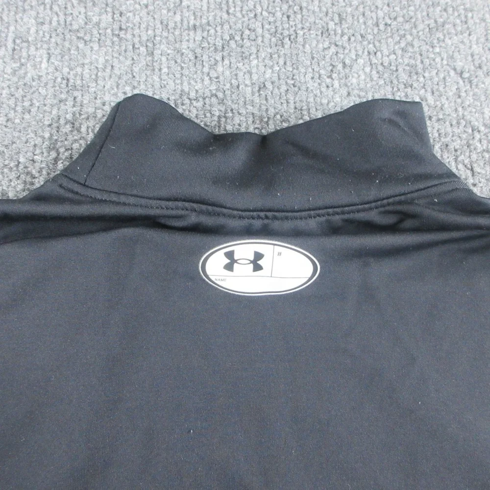 Under Armour Compression Shirt Mens L Black Long Sleeve Mock Neck Coldgear Gym